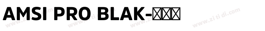 AMSI PRO BLAK字体转换